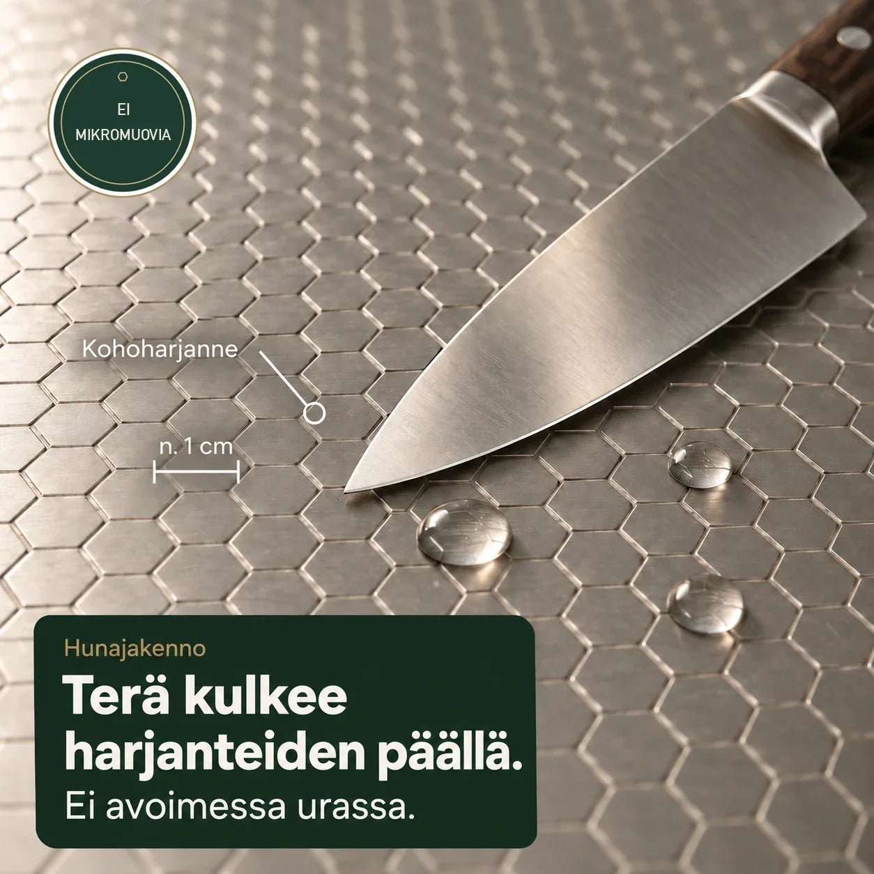 Kohoharjanteet, joilla terä kulkee